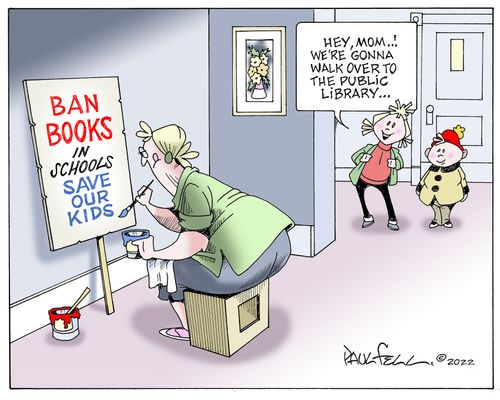 "Hey, mom..! We're gonna walk over to the public library..."