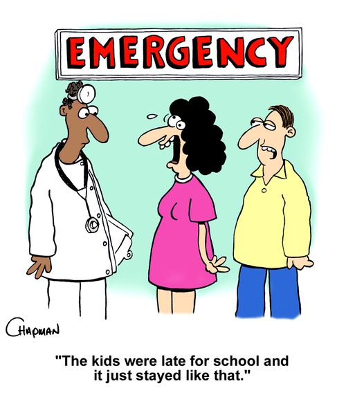 "The kids were late for school and it just stayed like that."