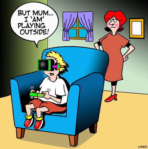 "But mum. . . I 'am' playing outside!"
