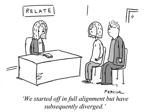 "We started off in full alignment but have subsequently diverged."