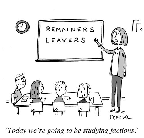 "Today we're going to be studying factions."