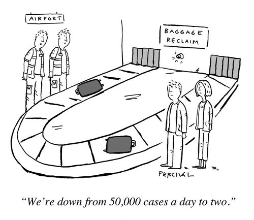 "We're down from 50,000 cases a day to two."