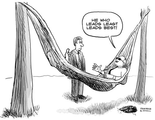 "He who leads least leads best!"