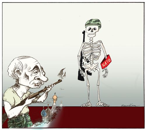 Putin takes aim at Nato