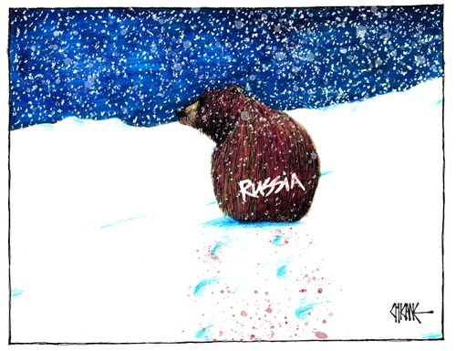 Russian Bear Left Along in the Cold