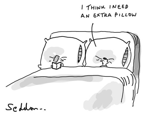 "I think I need an extra pillow."