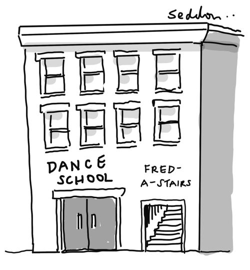 Dance school and Fred-a-Stairs building.