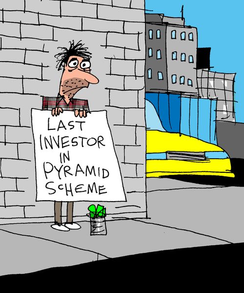Last investor in pyramid scheme