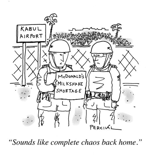 "Sounds like complete chaos back home."