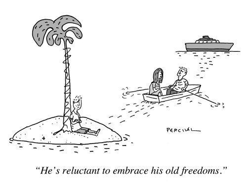 "He's reluctant to embrace his old freedoms."