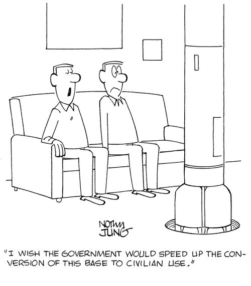 "I wish the government would speed up the conversion of this base to civilian use."