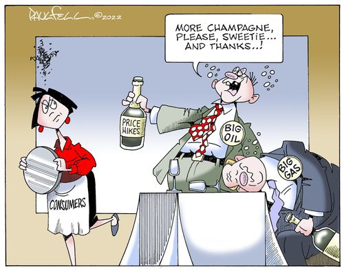 "More champagne, please, sweetie. . . and thanks. . . !"