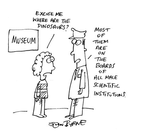 "Excuse me where are the dinosaurs."