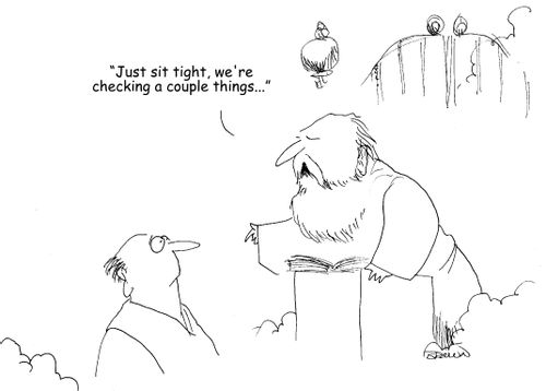"Just sit tight, we're checking a couple things. . ."
