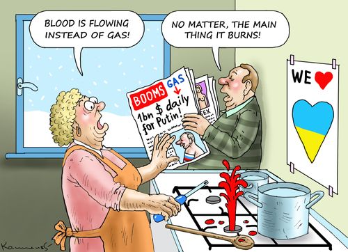 "Blood is flowing instead of gas!"