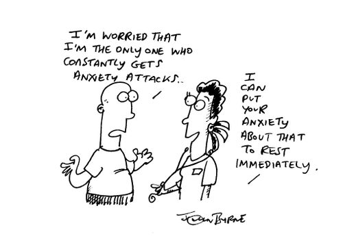 "I'm worried that I'm the only one who constantly gets anxiety attacks..."