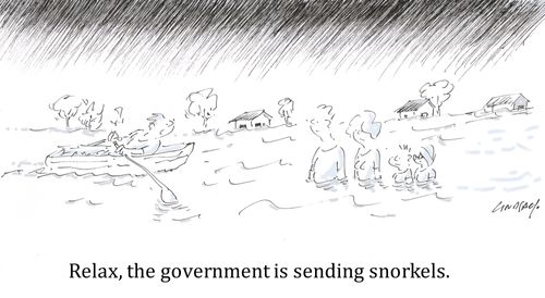 "Relax, the government is sending snorkels."