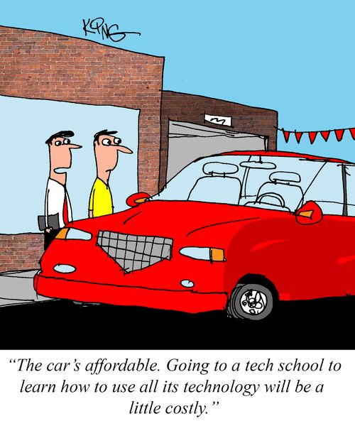 "The car's affordable. Going to a tech school to learn how to use all its technology will be a little costly."