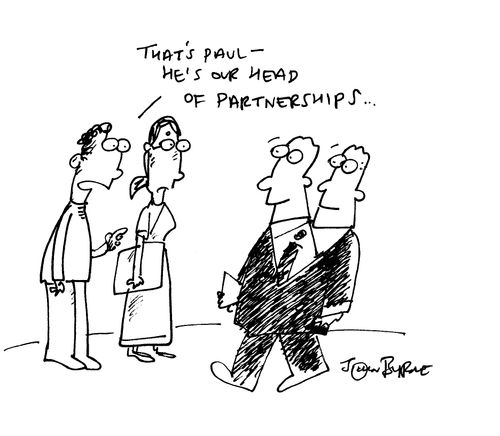 "That's Paul, he's our head of partnerships..."
