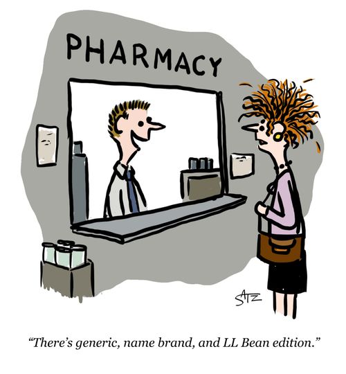 "There's generic, name brand, and LL Bean edition."