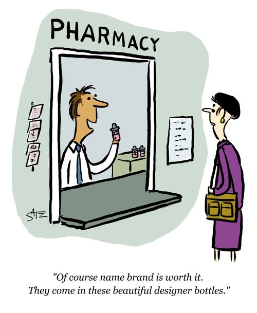 "Of course name brand is worth it. They come in these beautiful designer bottles." 