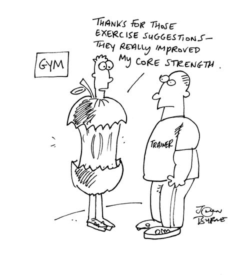  "Thanks for those exercise suggestions – they really improved my core strength." 