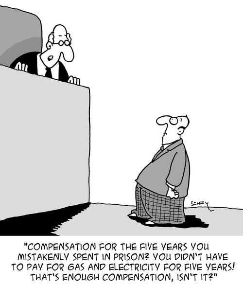 ". . . You didn't have to pay for gas and electricity for five years! That's enough compensation, isn't it?"