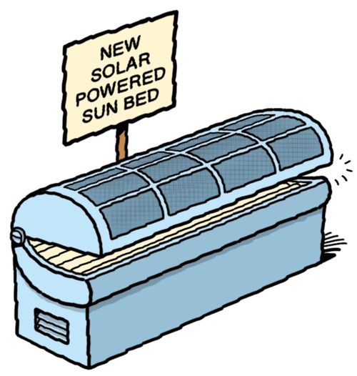 New solar powered sun bed