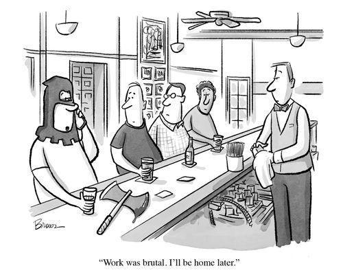 "Work was brutal. I'll be home later."