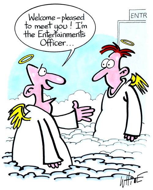 "Welcome - pleased to meet you! I'm the Entertainments Officer..."