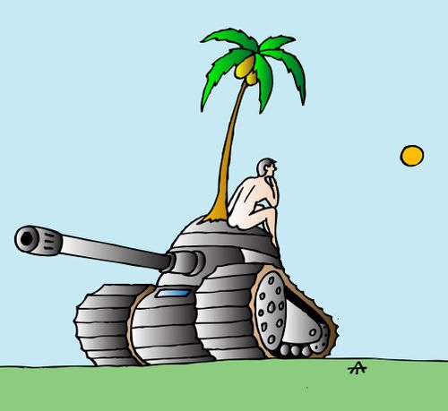 Tank Desert Island