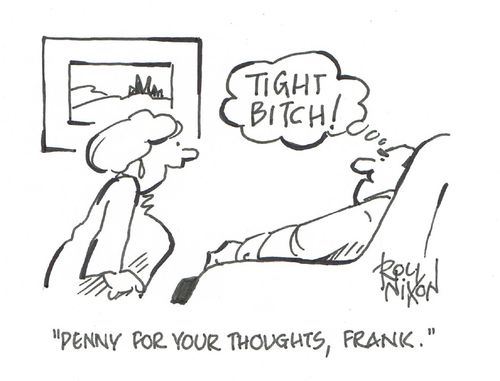 "Penny for your thoughts, Frank."