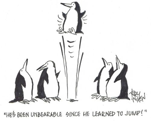 "He's been unbearable since he learned to jump!"