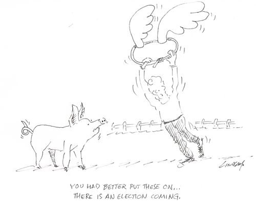 "You had better put these on. . . there is an election coming."