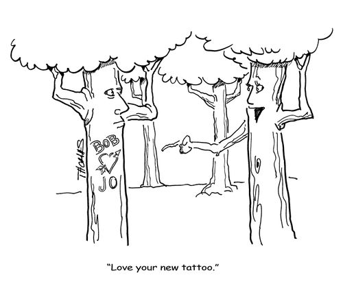 "Love your new tattoo."