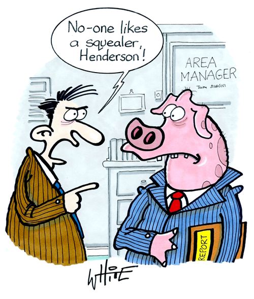 "No one likes a squealer, Henderson!"