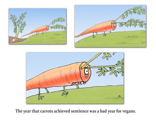 The year that carrots achieved sentience was a bad year for vegans.