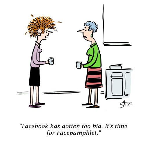 "Facebook has gotten too big. It's time for Facepamphlet." 