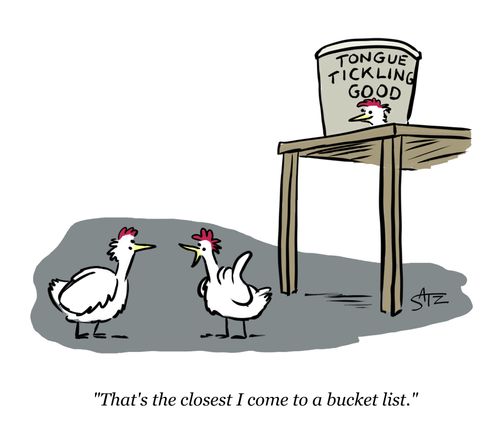 "That's the closest I come to a bucket list."