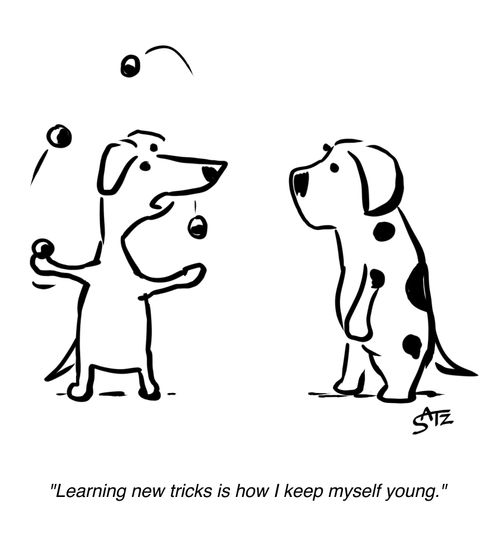 "Learning new tricks is how I keep myself young."