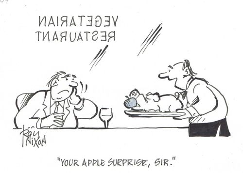 "Your apple surprise, sir."