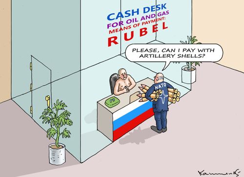 "Please, can I pay with artillery shells?"