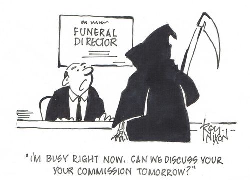 "I'm busy right now. Can we discuss your commission tomorrow?"