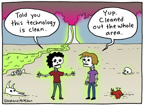 "Told you this technology is clean."