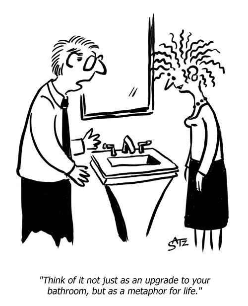 "Think of it not just as an upgrade to your bathroom, but as a metaphor for life."