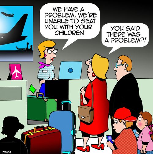 "We have a problem, we're unable to seat you with your children."