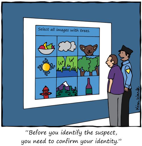 "Before you identify the suspect, you need to confirm your identity."