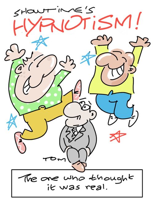 Advert for a Hypnotism TV show. 
