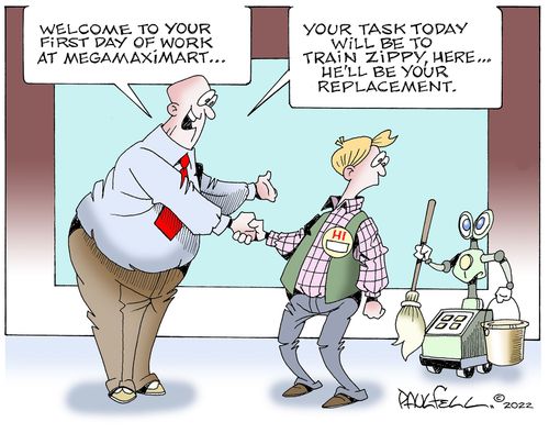 "Welcome to your first day of work at Megamaximart. . ."