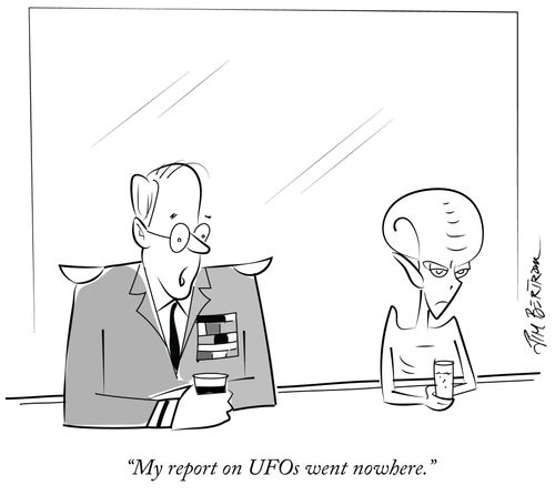 "My report on UFOs went nowhere."